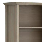 70 Five-Shelf Solid Wood Bookcase - Lacquered Pine, 4 Adjustable Shelves