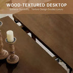 Modern Dining Set - 80 Table + 6 Cushioned Chairs, Solid Wood Frame, 400lbs Table Capacity, Easy Assembly