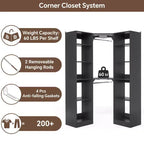 Besiost Corner Closet System with 12 Shelves