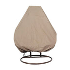 LeisureMod 2 Person Hanging Egg Chair with Stand - Outdoor/Indoor Rattan Wicker Patio Swing Hammock Lounger with Cushions