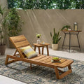 Mahalo 2pc Acacia Wood Chaise Lounge Set - Christopher Knight Home