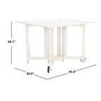 SAFAVIEH Outdoor Brandy 5-Piece Outdoor Dining Table Set - 43Wx35Dx29H