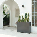 Metallic Heavy Planter for Outdoor Plants, 38Lx10Wx30H Inches Tall and Long Metal Divider Planter Box - 38x30x10