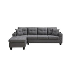 Sectional Sofa Living Room with L Shape Chaise Lounge and cup holder