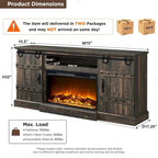 Farmhouse Fireplace TV Stand, Entertainment Center, Media Console