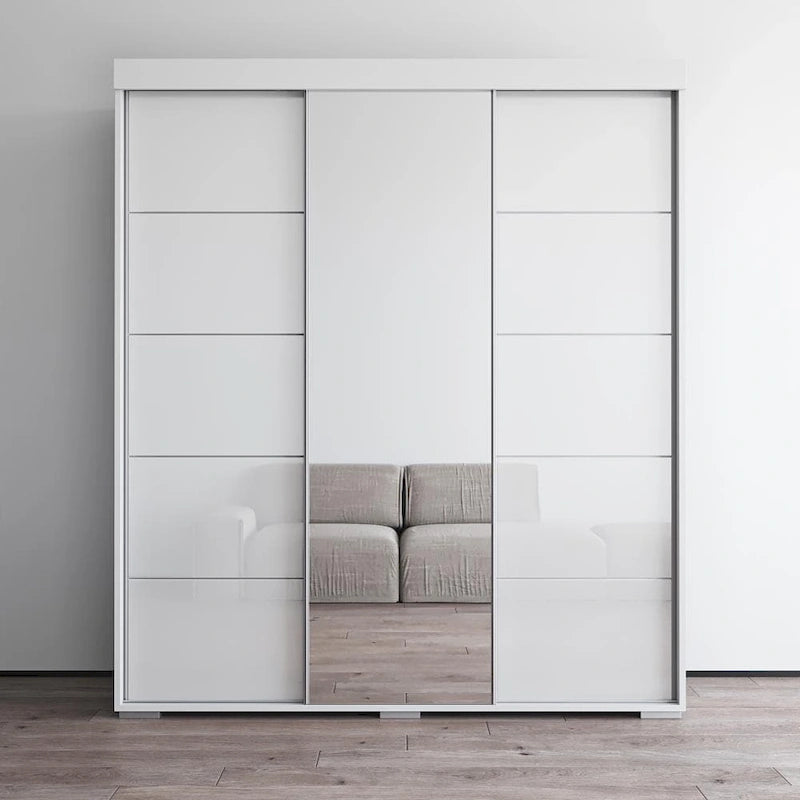 Aria Modern 3-door Wardrobe Armoire with Mirror