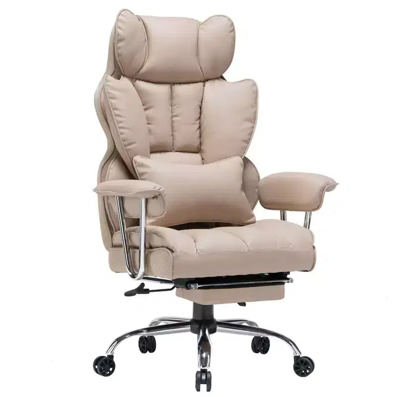 Efomao Ergonomic Desk Office Chair 400LBS, Big and Tall PU Leather Computer Chair, Executive Desk Chair with Footrest and Lumbar Support
