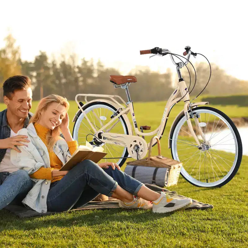 Zeus & Ruta 24-Inch Ladies Bicycle with 7-Speed and Steel Frame