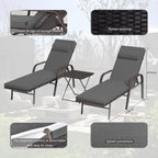 Kullavik 3-PiecesOutdoor Chaise Lounge Set