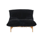Bean Bag Accent Chair Large Plush Bean Bag Lounger with Solid Wood Frame Comfy Lounge Chair with Down Filling