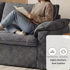 Dyonery 86 Cloud Loveseat Sofa, Deep Seat & Wide Armrest Pillows, Sturdy Frame, Breathable Ergonomic Design