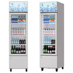 COZONY Glass Door Beverage Refrigerator, 6.1 Cu.ft Commercial Drink Cooler with Lightbox, No-Frost for Bar, Restaurant, Store