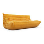 3 Seat Suede Fabric Lounge Floor Couch Lazy Sofa for Living Room