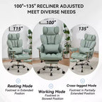 Efomao Ergonomic Desk Office Chair 400LBS, Big and Tall PU Leather Computer Chair, Executive Desk Chair with Footrest and Lumbar Support