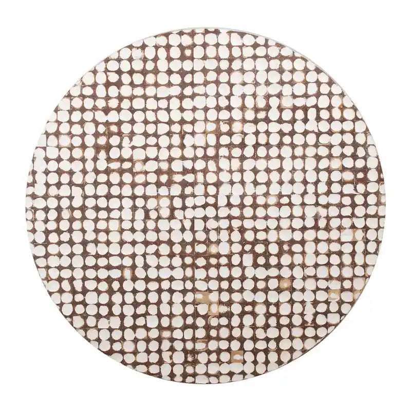 Mila Coconut Shell Round Pedestal Coffee Table by East at Main