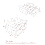 54 Pull-Out Sleeper Sofa Bed Double Seat Recliner Sofa Bed