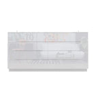 63 High Gloss Dresser With Light Chest w/8 Drawers&Spacious Tabletop