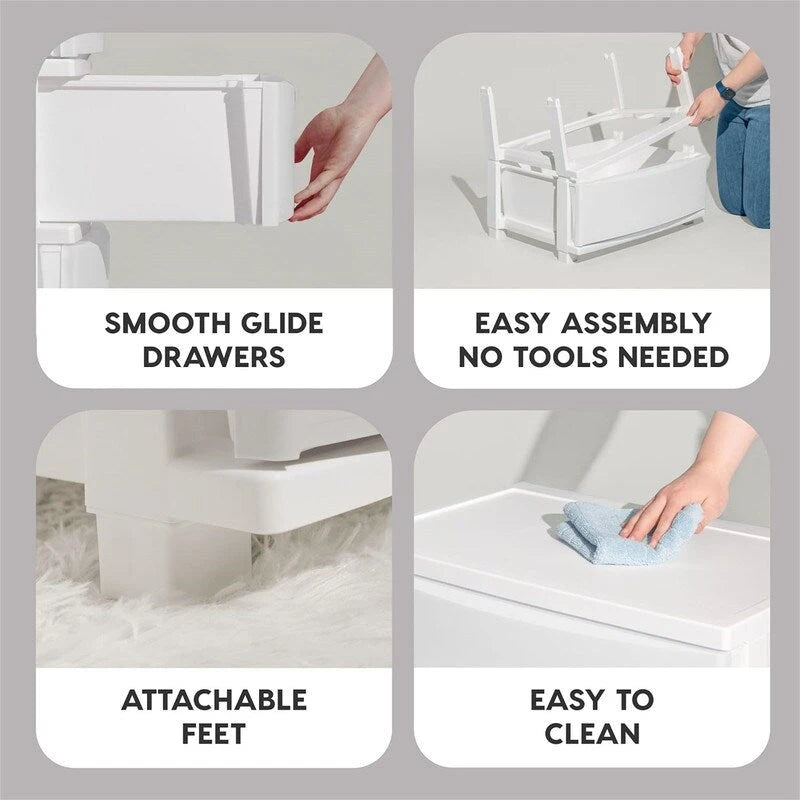 4 Drawer Wide Storage Drawer