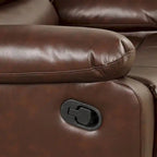 Breathable PU Leather Manual Recliner Chair with Overstuffed Arm and Back
