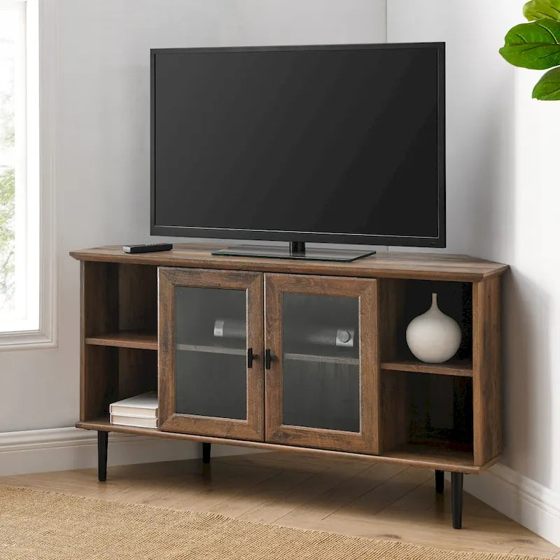 Middlebrook 48-inch Glass Door Corner TV Stand