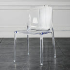 Amber Acrylic Armless Low Back Dining Chair