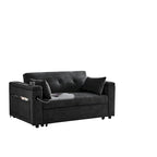 54 Pull-Out Sleeper Sofa Bed Double Seat Recliner Sofa Bed