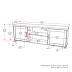 Virlomi TV Stand with Doors, TVs up to 85