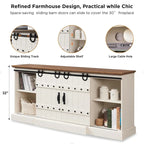 Farmhouse Fireplace TV Stand, Entertainment Center, Media Console