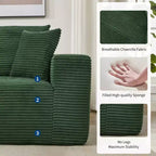 108 Modern Sofa Couch, 3 Seater Upholstered L Shaped Sofa with Pillows, Deep Seat Sofa, No Assembly Required