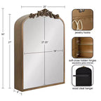 Kate & Laurel All Things Decor 20x6x30 Arendahl MDF Jewelry Cabinet with Mirror Gold