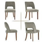 Set of 4 Fabric-upholstered Dining Chairs
