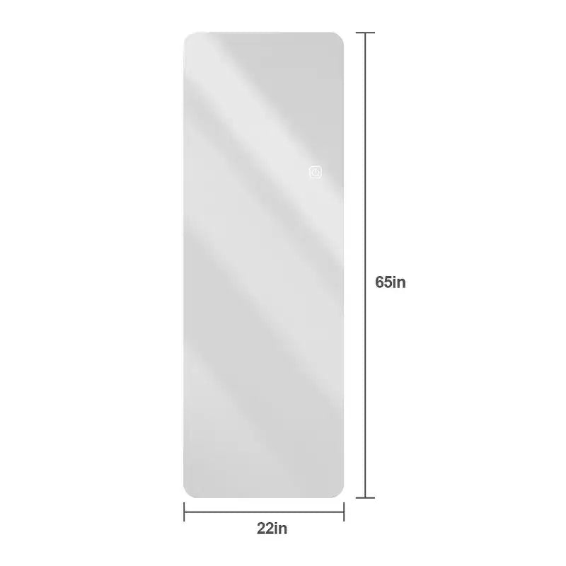 Full Length LED Vanity Mirror with Lights, Dimmable 3-Color Modes, Floor or Wall Mounted, Modern Bedroom Makeup Mirror-Panipeachy