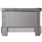 109 Queen Bed Gaiva Bed Gray Velvet - Acme Furniture: Elegant Nailhead, Button-Tufted Design, Wood Composite Frame