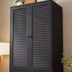 COZONY Armoire Wardrobe with 3 Drawers & 2 Doors, Modern Wooden Closet Cabinet for Bedroom, Heavy Duty White Standing Armoire