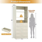 Closet Organizer System with Wood Drawers and Shelves