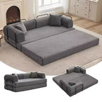 Acekool Convertible Sleeper Sofa Bed Floor Couch with Deep Seat and Corduroy Comfort
