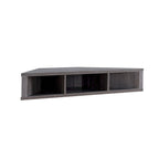 47 Corner Floating TV Stand, 3 Shelves, Transitional Style, Space-Saving Wall Mount