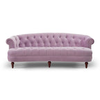La Rosa 84 Mid-Century Modern Velvet Upholstered Chesterfield Tufted Sofa