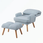 Accent Chair with Ottoman Set, with Adjustable Backrest