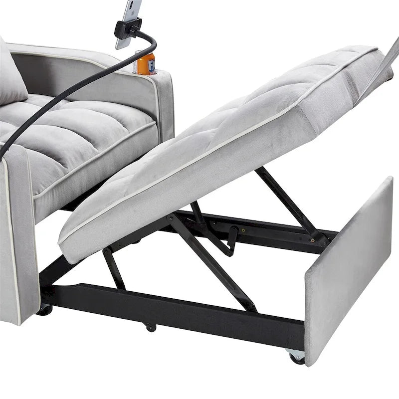 Convertible Sleeper Chair Sofa Bed Adjustable Pull Out Sleeper Chair