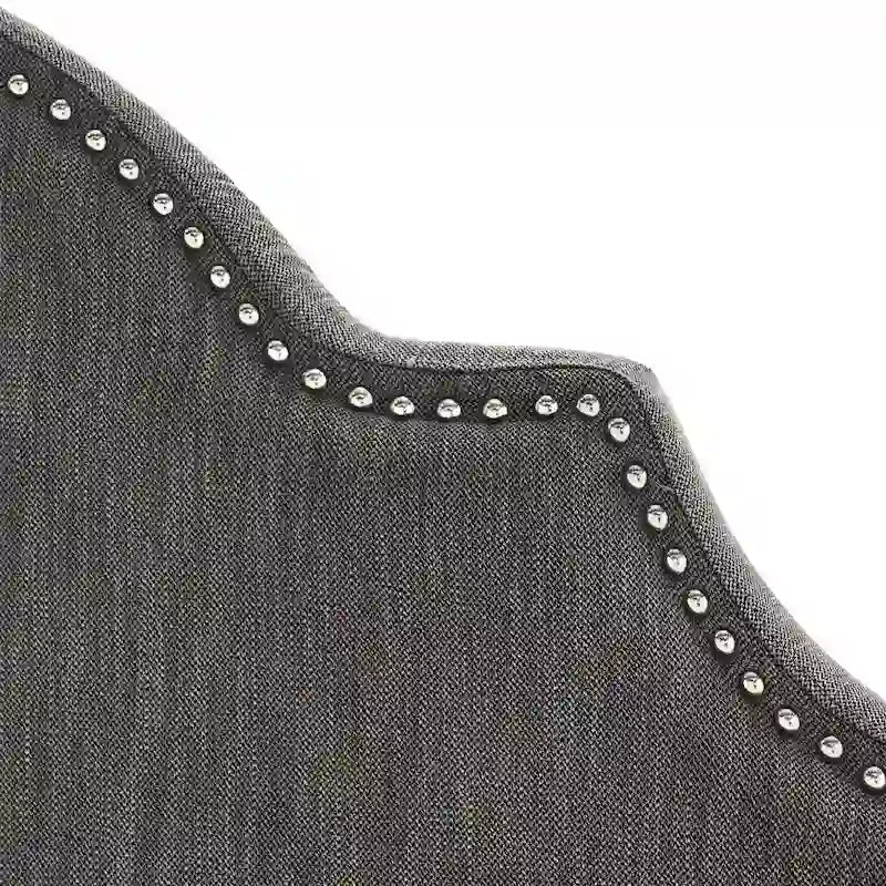 Adjustable Full/Queen Studded Fabric Headboard