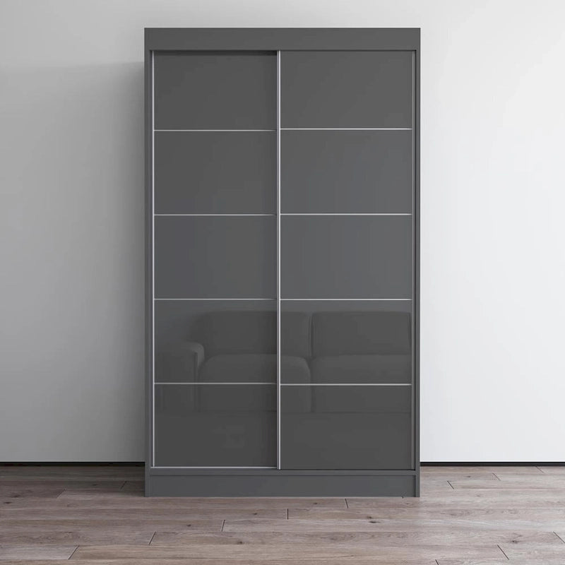 Aria 2 Door Modern High Gloss Wardrobe Armoire