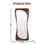 Dovelina 71H*31W Asymmetrical Full Length Mirror Decorative Leaning Mirror Modern Bathroom Mirror for Living Room Dining Room Entryway Bedroom