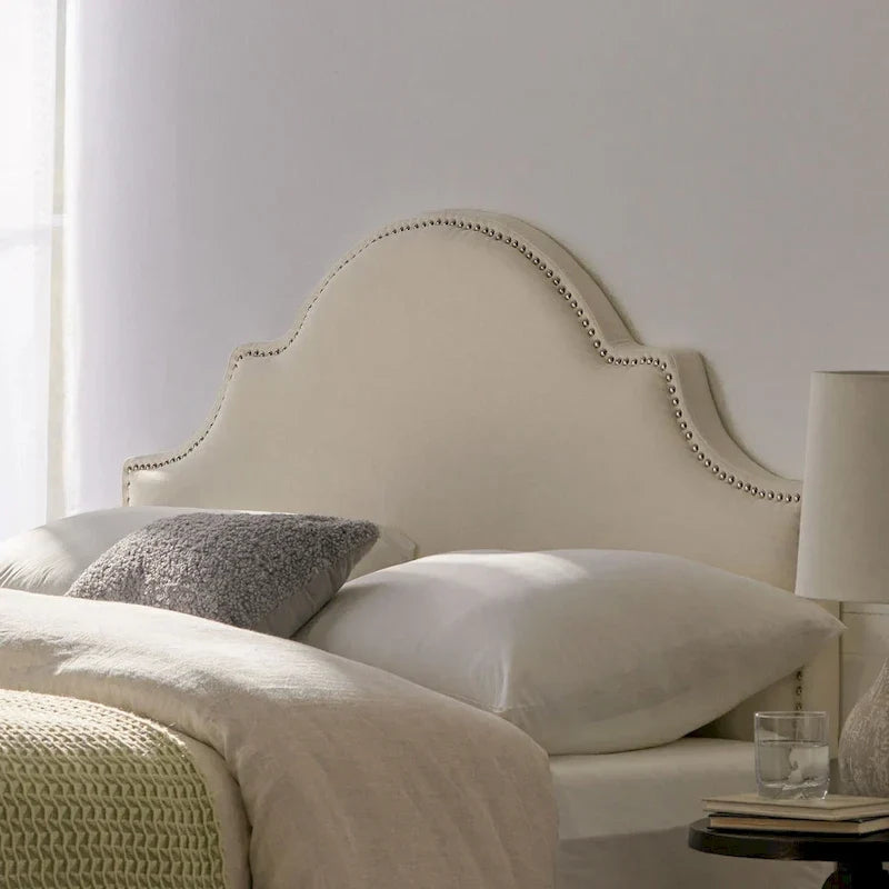Adjustable Full/Queen Studded Fabric Headboard