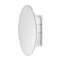 20 in. W x 30 in. H Irregular Arched Frameless Beveled Surface Mounted Medicine Cabinet with Mirror