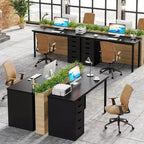 Lantine Computer Desk with 5 Drawers, 47 inches Modern Simple Home Office Desk Study Writing Table for Small Spaces
