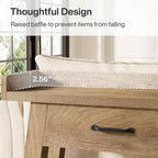 Lantine 2-Tier Sofa Table with 3 Drawers, 70.9 Console Table with Raised Baffle and Storage Shelves for Living Room, Hallway, Entryway