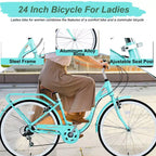 Zeus & Ruta 24-Inch Ladies Bicycle with 7-Speed and Steel Frame