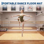 4x6 Portable PVC Dance Floor Mat, 5mm Thick Non-Slip Scratch-Resistant Dance Mat for Ballet Jazz Tap Yoga Pilates and Home Exercise