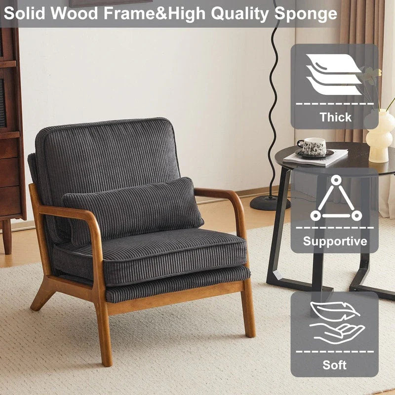 Mid Century Modern Upholstered Accent Chair